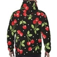 thumbnail image 7 of Rateoe Sweet Red Cherry Pattern Mens Hoodie, Pullover Hooded Sweatshirt, Kangaroo Pocket Hoodie Ideal for Daily Wear, Travel and Home-XX-Large, 7 of 7