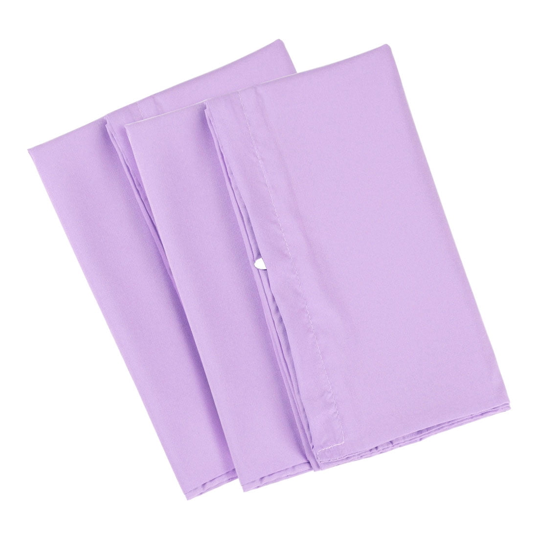 Unique Bargains 2-Piece 1800D Microfiber Solid Pillowcases Violet Standard