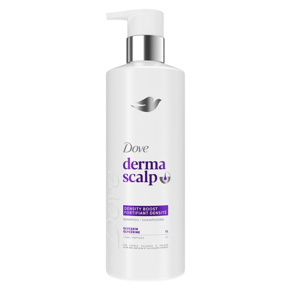 Dove Shampooing Derma Scalp Fortifiant Densité Glycérine + Zinc + Peptides, 473 ml