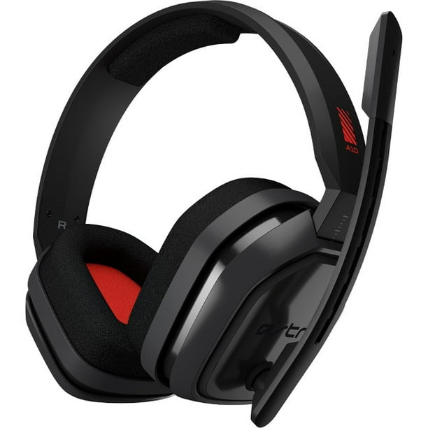 Logitech Astro A10 Headset Pc Gen1 Grey Red Lightweight Rugged Design