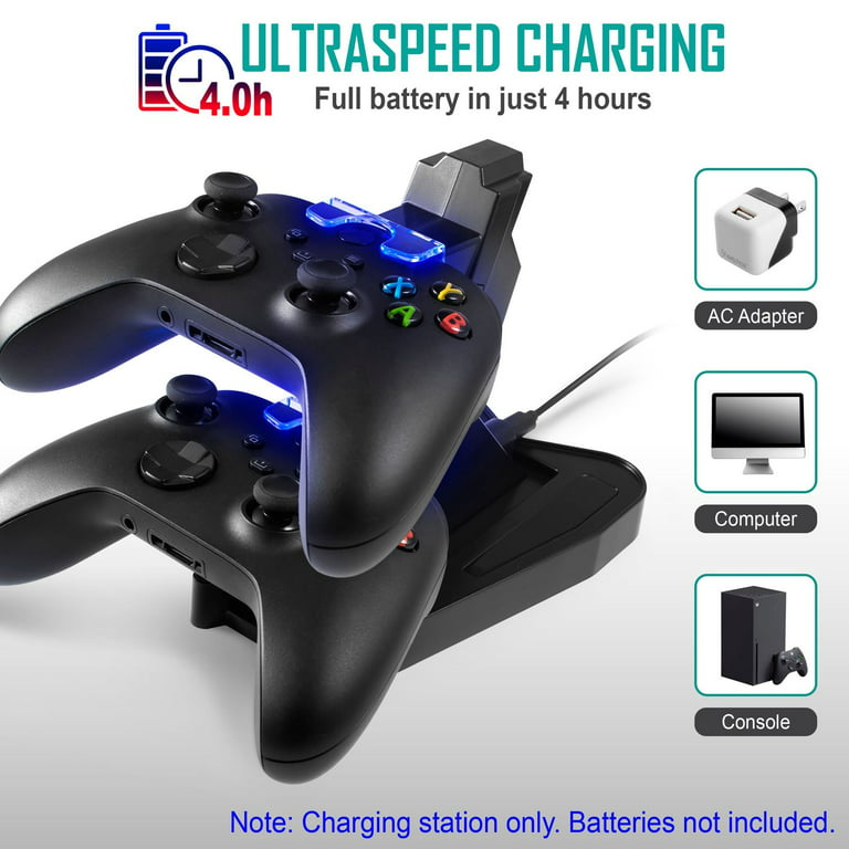 768px x 768px - For Xbox Series X / S 2020 Controller Charger Station, Dual USB-C Fast  Charging Kit Dock with LED, Black - Walmart.com