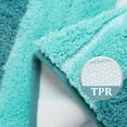 thumbnail image 5 of REGALWOVEN Microfiber Striped Bathroom Rugs, Shaggy Soft Thick and Absorbent Bath Mat Turquoise 20"x31", 5 of 8