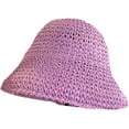 thumbnail image 6 of CoCopeaunts Straw Bucket Hats for Women New Folding Outdoor Beach UV Protection Basin Hat for Lady Solid Color Bowler Cap, 6 of 8