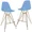 Transparent Blue, variant on LeisureMod Cresco Modern Acrylic Bar Stool with Gold Chrome Steel Base and Footrest – Counter Height Chair for Kitchen Island, Breakfast Bar, or Dining Area Set of 2