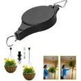 Hooks 2Pcs Retractable Pulley Hanging Basket Pull Down Hanger Garden