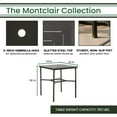 thumbnail image 4 of Hanover Montclair 5-Piece All-Weather Outdoor Patio High Dining Set, 4 Swivel Counter-Height Chairs with Comfortable Seat and Lumbar Cushions, 33" Square Stamped Rectangle Table, Umbrella, and Base, 4 of 13