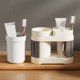 thumbnail image 4 of Portacepillos de Dientes de Plástico Blanco y Amarillo con Ranura para Vaso, Organizador de Baño Multifuncional para Cepillos de Dientes, Pasta de Dientes y Artículos de Tocador Pequeños, Diseño Impe, 4 of 6