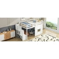 thumbnail image 4 of Twin Size Loft Bed with Storage Staircase and Window, White, 4 of 13