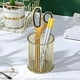 thumbnail image 2 of Portalápices de metal dorado para escritorio, porta brochas de maquillaje, portalápices, organizador de oficina y hogar., 2 of 5