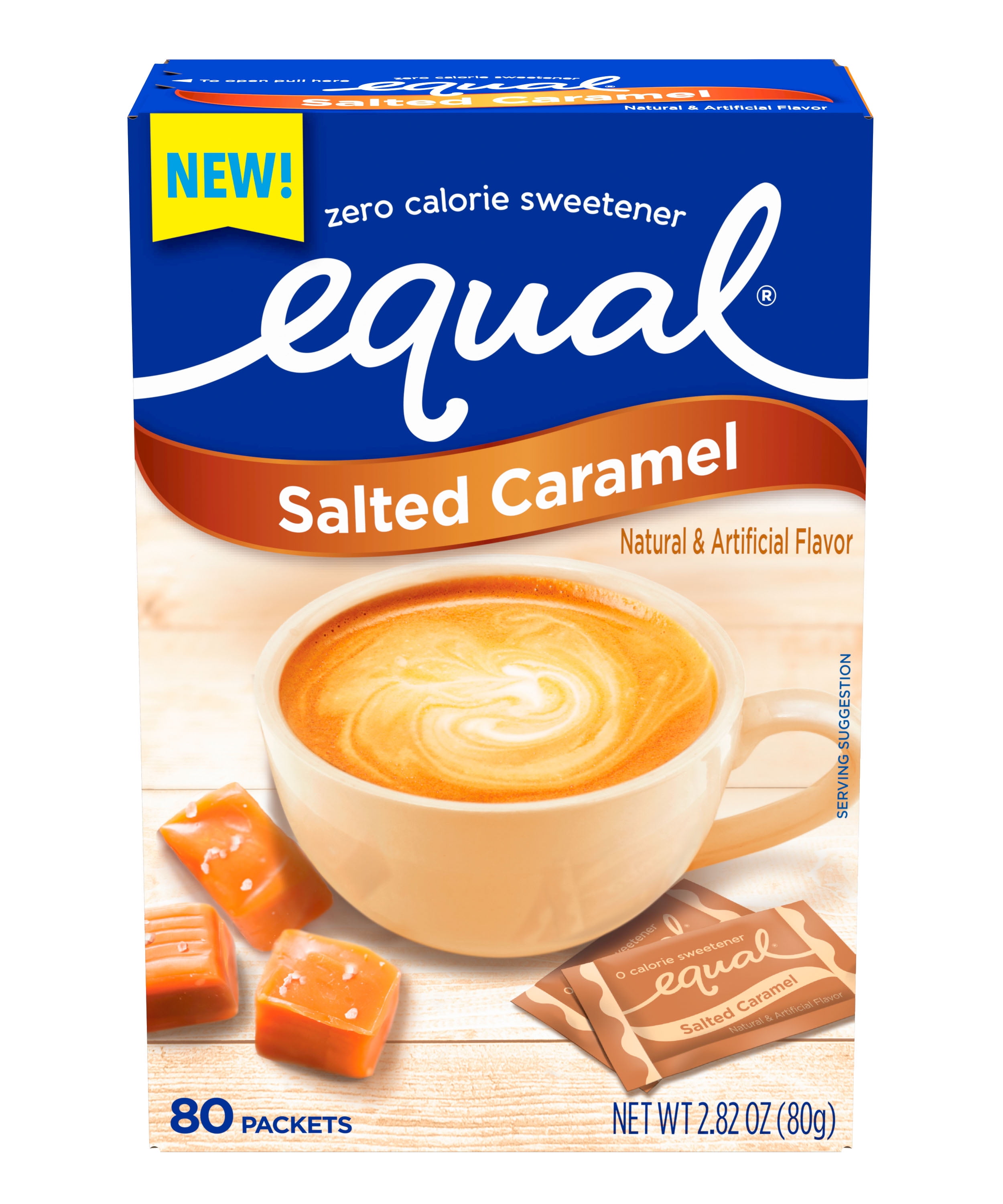 Equal Salted Caramel Flavored Zero Calorie Sweetener (80 Packets)