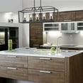 thumbnail image 6 of Golden Lighting Mercer 5-light Island Light in Matte Black and Seeded Glass, 6 of 7