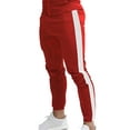 thumbnail image 3 of Frontwalk Men 2 Piece Jogging Set Stand Collar Tracksuit Long Sleeve Sweatsuits Mens Active Sweatshirt And Sweatpants Zip Up Jogger Sets Red White XL, 3 of 4