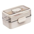 thumbnail image 2 of TISHITA Medicine Box Multi Layer Dustproof Art Crafts Case for Office Study Bathroom white, 2 of 8