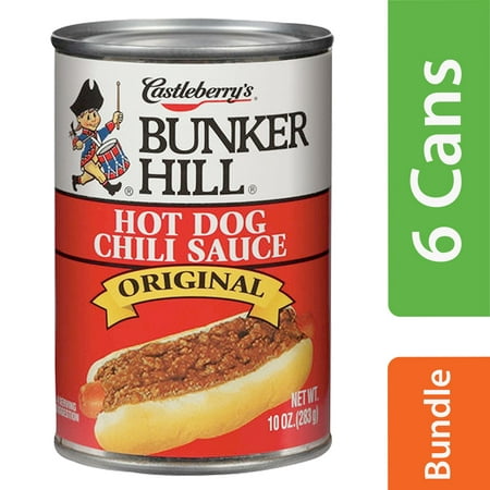 (6 Pack) Bunker Hill Original Hot Dog Chili Sauce, 10 (Best Canned Hot Dog Chili)