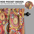 thumbnail image 5 of Kitchen Curtains 36 Inch Short - 3 Panel Set, Rod Pocket Window Curtain, Boho Floral Tribal Style, 100% Polyester for Farmhouse, Kitchen, Cafe, Bedroom, Easy Wash, 5 of 6