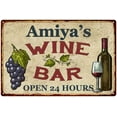 thumbnail image 1 of Amiya's Rustic Wine Bar Sign Wall Decor Kitchen Gift 12 x 18 Matte Finish Metal 112180056348, 1 of 1