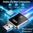 thumbnail image 6 of 2-in-1 Wireless CarPlay & Android Auto Adapter, Converts Wired CarPlay to Wireless, Plug and Play Dongle with Stable Auto-Reconnect, Extended Cable and USB-C Converter, for iOS 10+ and Android 12+, 6 of 7