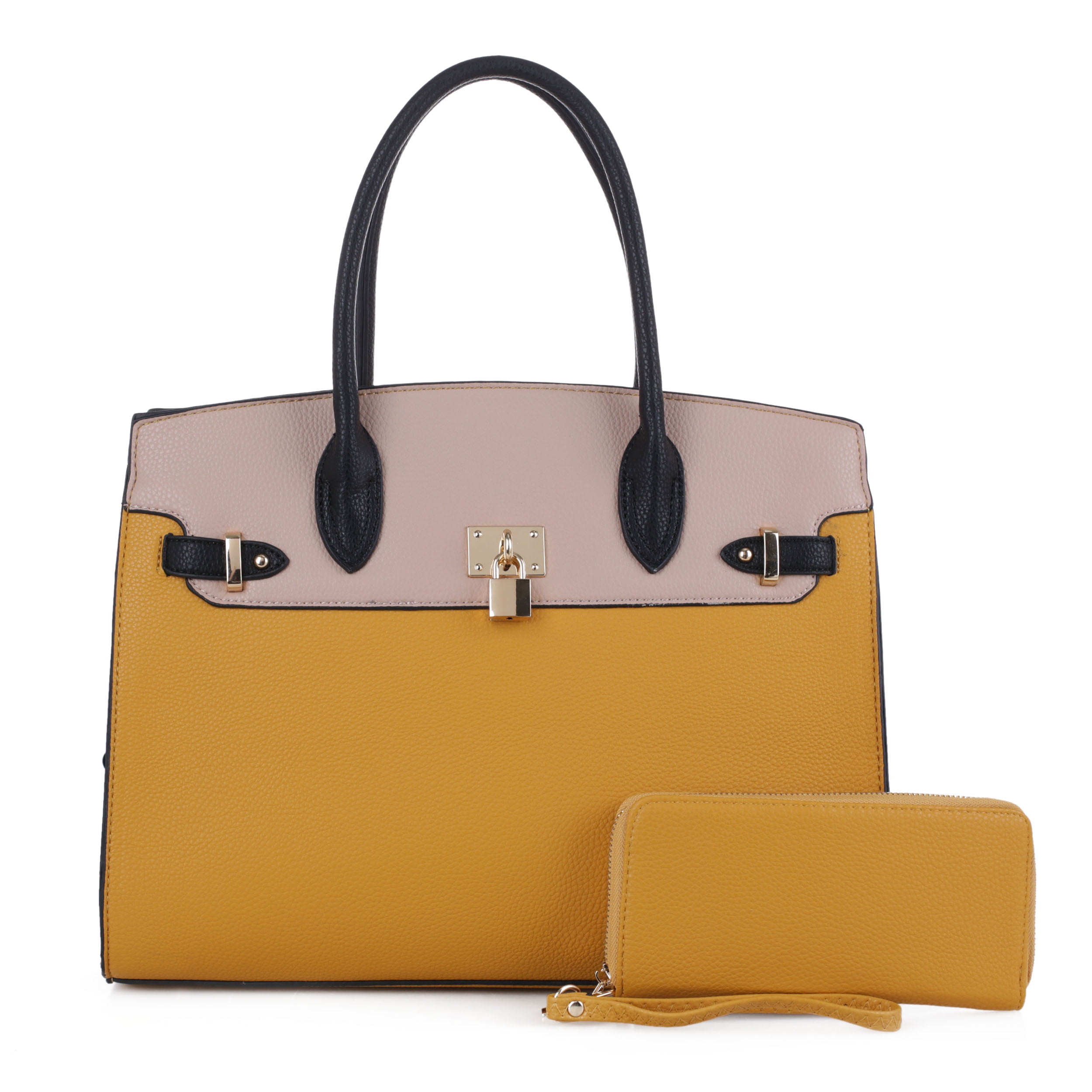 DELUXITY | Designer Top Handle Satchel Handbag | Tote Bag Briefcase 2pc ...