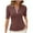 Coffee, variant on zbxnLI Women's Half Zip Shirts V Neck Collared Golf Tennis Shirt Lightweight Athletic Tops for Women