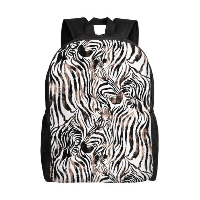 Fotbe Leopard And Zebra Mochila de Viaje para Laptop, Mochila Ejecutiva Delgada y Resistente 15.6"