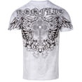 thumbnail image 2 of Sakkas Mads Mens Gold Cross & Wings Metallic Embossed T-Shirt Short Sleeve Cotton - White - 2XL, 2 of 2