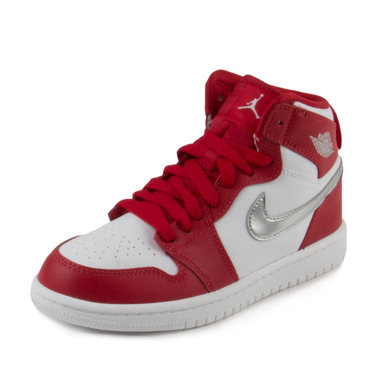 Nike Boys Jordan 1 Retro High BP Gym Red/Metallic Silver 705303-602 ...