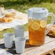 thumbnail image 5 of Jarra de café frío de plástico de gran capacidad con tapa de presión, adecuada para bebidas frías y calientes, dispensador de bebidas para el hogar con 5 tazas, apto para lavavajillas., 5 of 7