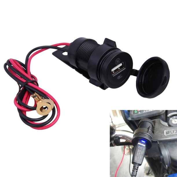 Cargador Teléfono móvil Impermeable Moto 12V USB Adaptador de corriente para coche