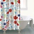 thumbnail image 4 of Waterproof Beautiful Colorful Floral Shower Curtain 72x72 Inch Boho Style Polyester Unique Shower Curtain for Bathroom Hotel Home Decor with 12 Plastic Hooks, 4 of 5
