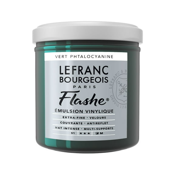 Lefranc & Bourgeois Flashe Matte Artist's Color, 125ml, Phthalocyanine Green