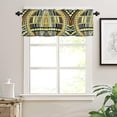 thumbnail image 3 of Polynesian Window Curtain Valance for Kitchen Windows/Bathroom/Living Room/Bedroom Privacy Decorative Rod Pocket Short Window Valance Curtain, 52" W x 18" L, Ethnic Textures, 3 of 5