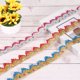 thumbnail image 5 of 10 Yarda Lentejuelas Cuentas Encaje Adorno 1.5 Pulgadas Festoneado Trenza Adorno Tira para Manualidades, Adornos, Disfraz, Oscuro Azul,Oro, 5 of 5