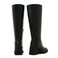 thumbnail image 4 of Women's Wide Calf Knee High Boots – Black Platform Chunky Heel Tall Plus Size Boots for Women, Faux Leather Fall Winter Fashion 10w, 4 of 6