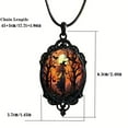 thumbnail image 4 of Ywman Raven Cross Glass Pendant Necklace - Vintage Gothic Rope Chain Crow Choker - Mystic Witch Jewelry Gift Accessories for Halloween Party Jewelry Gifts, 4 of 4