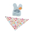 thumbnail image 3 of Conjunto de disfraz de ganso de Pascua, gorro con orejas de conejo y bandana con estampado de huevo. Azul, 3 of 8