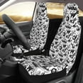 thumbnail image 3 of Fotbe Black White Halloween Pattern Automotive Seat Covers for Cars Trucks and SUVs – Car Seat Covers for Front Seats,Protective Seat Covers,Vehicle Seat Covers, Set of 2, 3 of 9