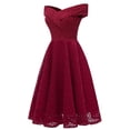 thumbnail image 4 of Tbopshirt Wedding Guest Dresses for Women,Casual Fashion Slid Sleeveless Off-The-Shoulder Dress Women's Dress Evening Dresse, 4 of 4