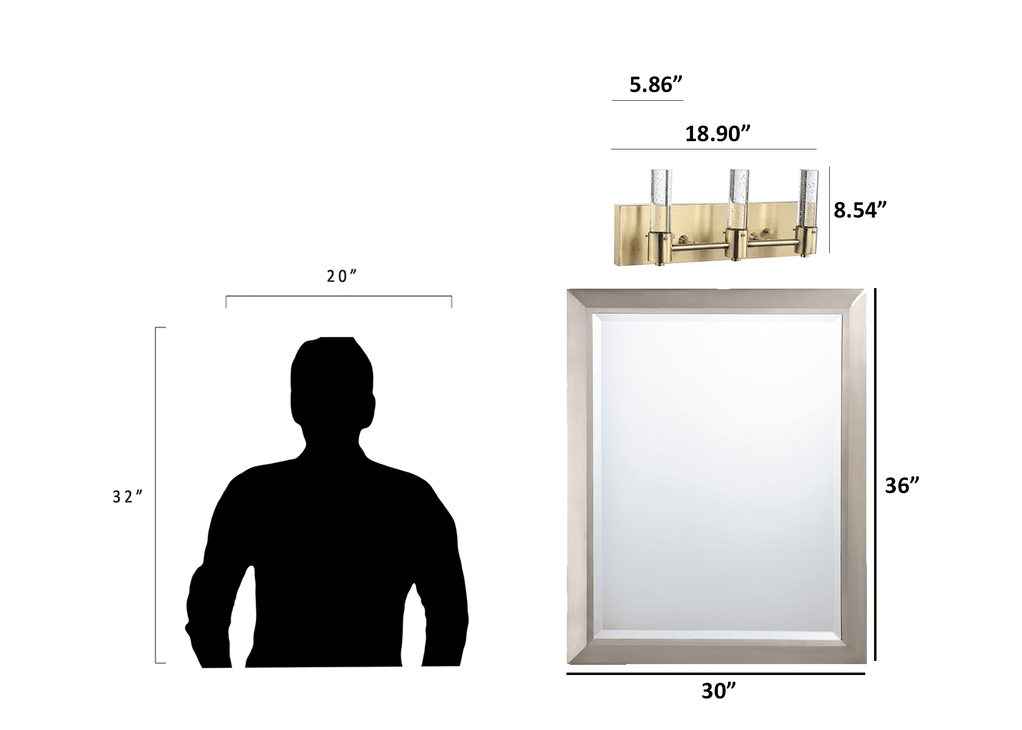 Soffi 3 Light LED Modern Bathroom Vanity Wall Light Fixture