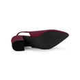 thumbnail image 5 of BLISSFUL STEP Valentine's Women's Block Heel Pumps Slingback Heels Burgundy 7, 5 of 8