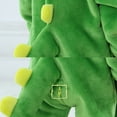 thumbnail image 7 of Miluxas Baby Clothes Clearance Toddler Baby Boys Girls Plush Cute Winter Keep Warm Hooded Dinosaur Cos Jumpsuit Romper Green 18-24Months, 7 of 7