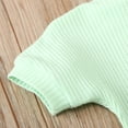 thumbnail image 6 of IROINNID Infant Girl's Solid Ribbed Fashion Tops Shorts Outfits Set, 6 of 9