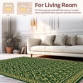 thumbnail image 2 of ODIKA 8' Machine Washable Non-Slip Area Rug, Leopard & Floral Modern Farmhouse High Traffic Rug, Green, 291278, 2 of 7