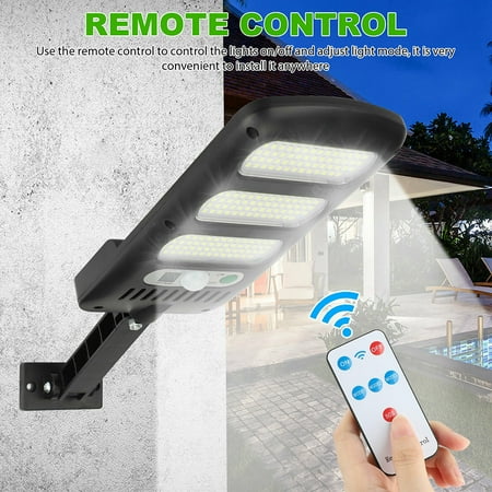 

Outdoor Solar Street Wall Light Sensor PIR Motion LED Lamp w/ Remote