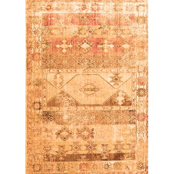 Ahgly Company Indoor Rectangle Persian Orange Traditional Area Rugs, 8' x 12'
