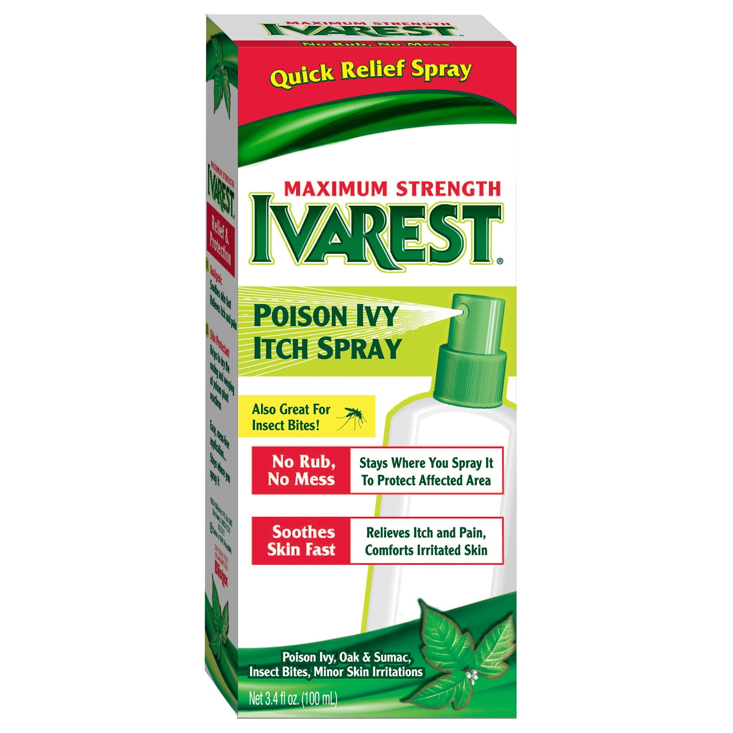 Ivarest Maximum Strength Poison Ivy Itch Spray, 3.4 oz