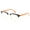 Black/Gold/Orange, variant on Newbee Fashion - Vintage Oval Stylish Retro Celebrity Classic Half Frame High Fashion Clear Lens Glasses