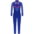 thumbnail image 5 of TiaoBug Kids Girls Gymnastics Sports Jumpsuit Full Length Yoga Acrobatics Practice Athletic Tank Bodysuit Blue 14, 5 of 7