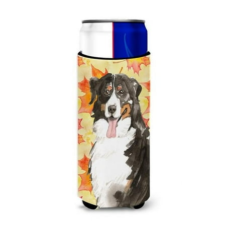 

Fall Leaves Bernese Mountain Dog Michelob Ultra Hugger for Slim Cans