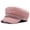 Pink, variant on Women Faux Leather Grids Metal Chain Navy Flat Painter Hat Newsboy Ivy Beret Cap