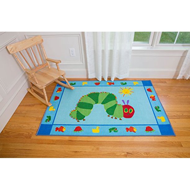 Wildkin Kids The Very Hungry Caterpillar - Alfombra de 39 x 58 pulgadas para niños y niñas hecha de material de nailon duradero con respaldo antideslizante y bordes de sierra El diseño combina con nue Wildkin 67241000